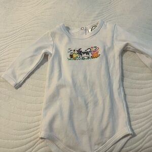 Blanks boutique embroidered fall, farm animal onesie